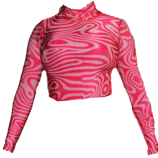 Hypnotized turtleneck top