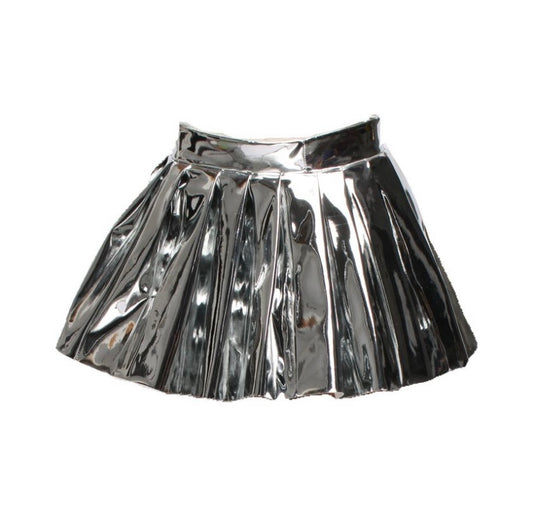 Silver "It girl" mini skirt